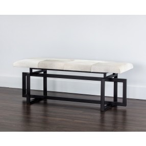 Sunpan Pilar Bench - Grey - Lifestyle