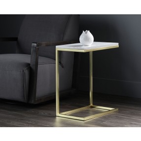 SUNPAN Amell End Table - White, Lifestyle