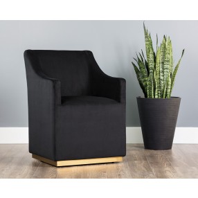 Zane Wheeled Lounge Chair - Abbington Black - Lifestyle