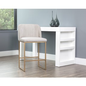 Nevin Counter Stool - Polo Club Muslin - Lifestyle