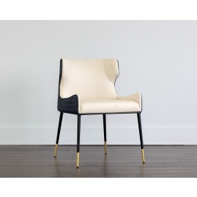 Gianni Dining Chair - Dillon Cream / Dillon Thunder - Lifestyle