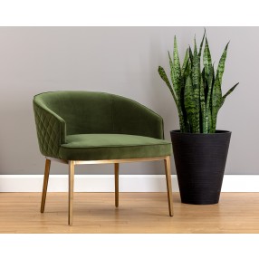 Cornella Lounge Chair - Forest Green - Lifestyle