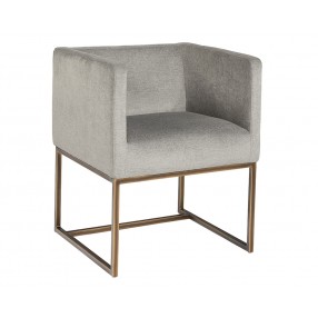 Kwan Lounge Chair - Polo Club Stone - Angled