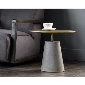Sunpan Kadin Side Table in Grey - Lifestyle