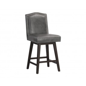SUNPAN Maison Swivel Counter Stool - Overcast Grey, Frontview