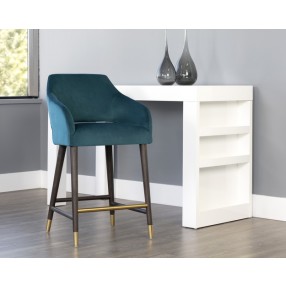 Sunpan Adelaide Counter Stool - Timeless Teal