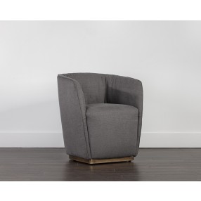 Vain Wheeled Dining Armchair - Zenith Graphite Grey - Lifestyle