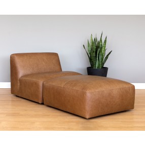 Watson Modular - Armless Chair - Marseille Camel Leather - Lifestyle