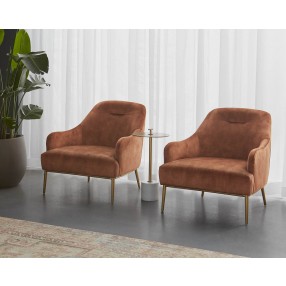 Sunpan Cameron Lounge Chair In Nono Rust - Lifestyle 2