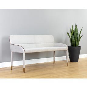 Sunpan Cortland Banquette in Belfast Oatmeal - Lifestyle