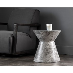SUNPAN Astley End Table - Marble Look - Grey, Lifestyle