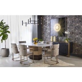 Sunpan Rayla Dining Armchair Belfast Oatmeal