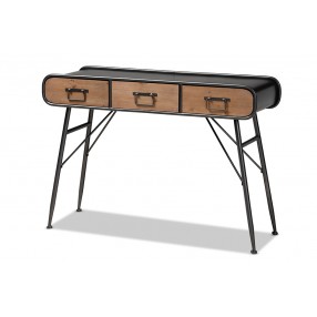 Santo Modern and Contemporary 3-Drawer Entryway Console Table - Angled