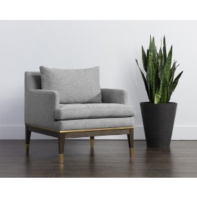 Sunpan Beckette Lounge Chair in Belfast Heather Grey - Lifestyle