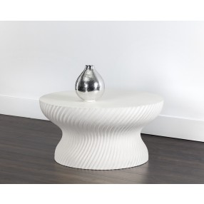 Sunpan Cara Coffee Table In White - Lifestyle