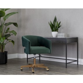 Sunpan Claren Office Chair in Deep Green Sky - Lifestyle 