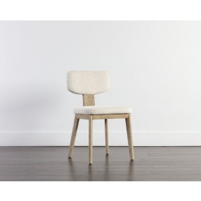Sunpan Rickett Dining Chair - Weathered Oak - Dove Cream