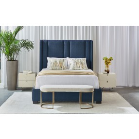 Sunpan Clemonte Bed In Liv Indigo - Queen - Lifestyle