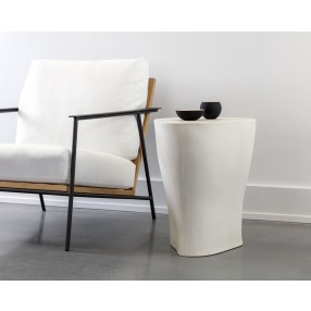 Sunpan Dali End Table In White - Lifestyle
