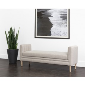 Sunpan Yosi Bench Natural Effie Flax