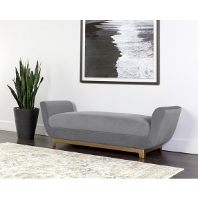 Sunpan Benicio Bench - Antonio Charcoal - Lifestyle