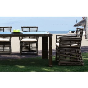 Sunset West Venice Dining Chair With Cushions - Lifestyle