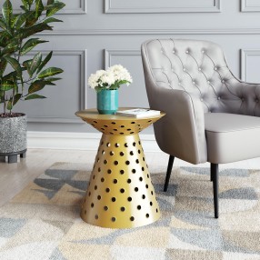 Zuo Modern Proton Side Table Gold - Lifestyle