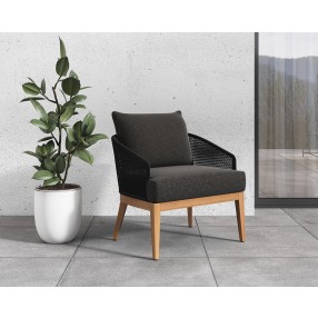 Sunpan Capri Lounge Chair In Natural And Gracebay Grey - Lifestyle