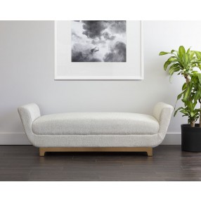 Sunpan Benicio Bench in Rhea Light Barleybellevue Bench And Abbington Black / Bravo Black - Lifestyle