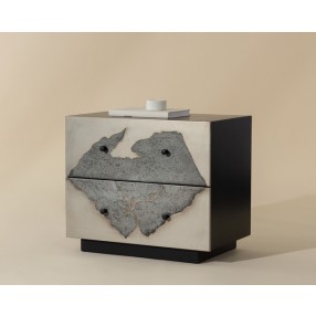 Sunpan Arlington Nightstand - Front View with Decor