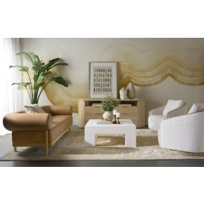 Sunpan Tasia Swivel Lounge Chair Merino Cotton