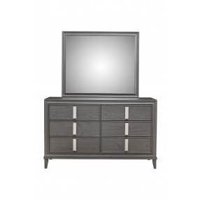 Alpine Furniture Lorraine Mirror, Dark Grey - Front Angle