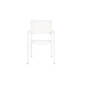 Sunset West Naples Stackable Sling Dining Chair - Front Angle