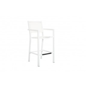 Sunset West Naples Sling Barstool - White - Angled