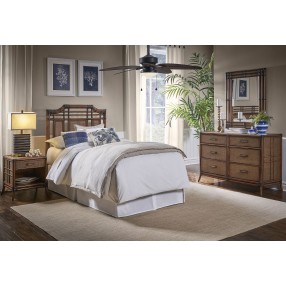 Hospitality Rattan Home Palm Cove 4-Piece Queen and King Bedroom Set