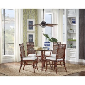 Hospitality Rattan Home Palm Cove 6-Piece Dining Set w/Glass