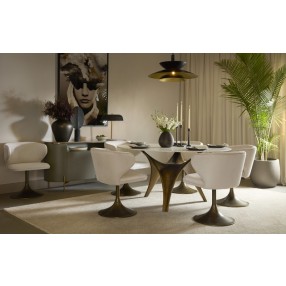 Sunpan Bijon Dining Table - 59" - Lifestyle
