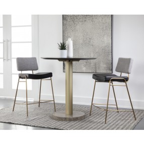 Sunpan Brinley Counter Stool Gold - Nightfall Black / Chacha Grey - Lifestyle