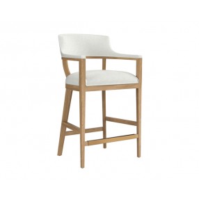 Sunpan Brylea Bar Stool Natural - Front Side Angle