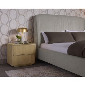 Sunpan Kalla Nightstand, Rustic Oak - Lifestyle