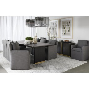 Sunpan Kalla Dining Table Rectangular, Charcoal - Lifestyle