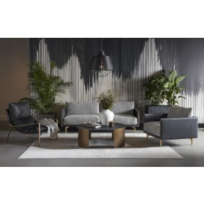 Sunpan Aashi Sofa - Nash Zebra / Coal Black - Lifestyle