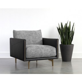 Sunpan Aashi Armchair - Nash Zebra / Coal Black - Lifestyle