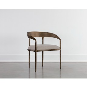 Sunpan Zanatta Dining Armchair in Zenith Taupe Grey - Lifestyle