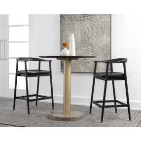 Sunpan Jeremy Counter Stool, Black - Set in Lifestyle
