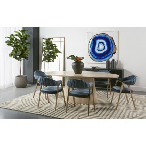 Sunpan Elina Dining Table - Oval Light Oak 84" - Lifestyle