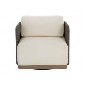 Sunpan Ravenna Swivel Armchair - Stinson Cream Front