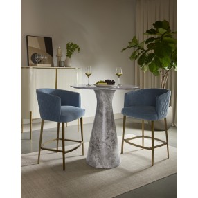 Sunpan Paloma Bar Cabinet - High Gloss Cream