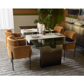 Sunpan Calvosa Dining Table Base - Lifestyle