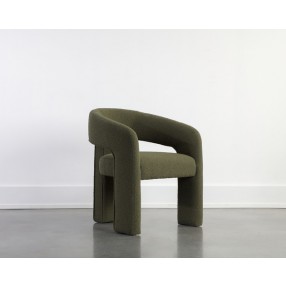 Sunpan Isidore Dining Chair Olive Side